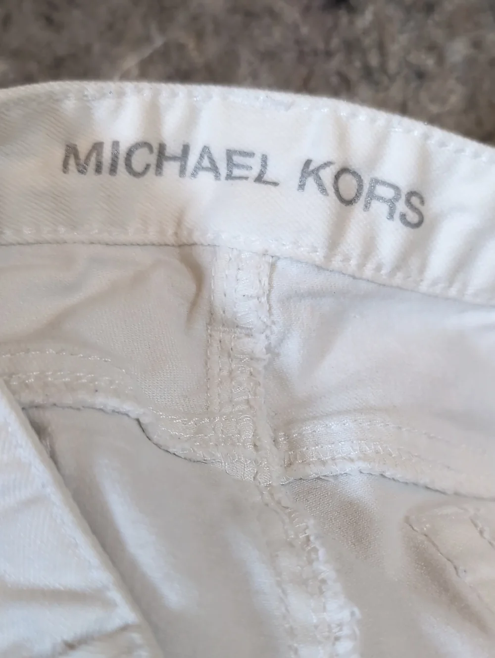 Michael Kors White Straight-Leg 7/8 Stretch Jeans Size 8